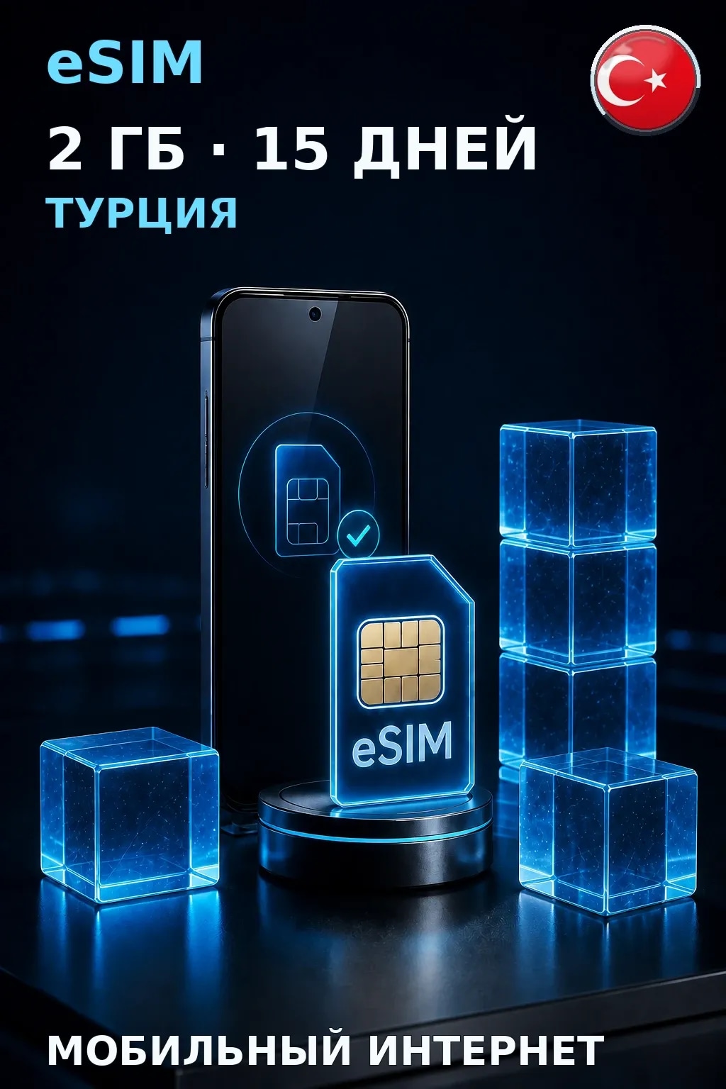 eSIM Турция — 2 ГБ, 15 дней — интернет