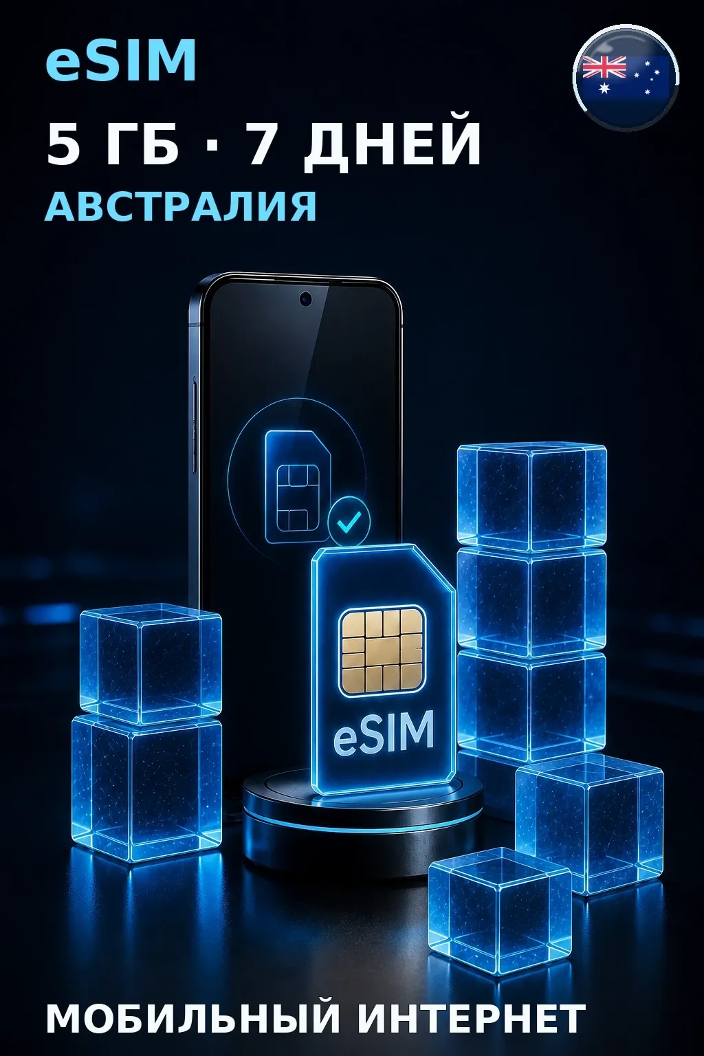 eSIM Австралия — 5 ГБ, 7 дней — интернет