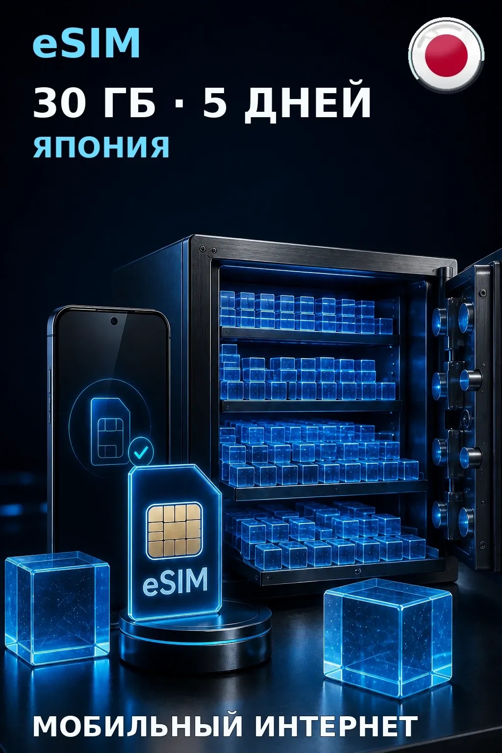 eSIM Япония — 30 ГБ, 5 дней — интернет