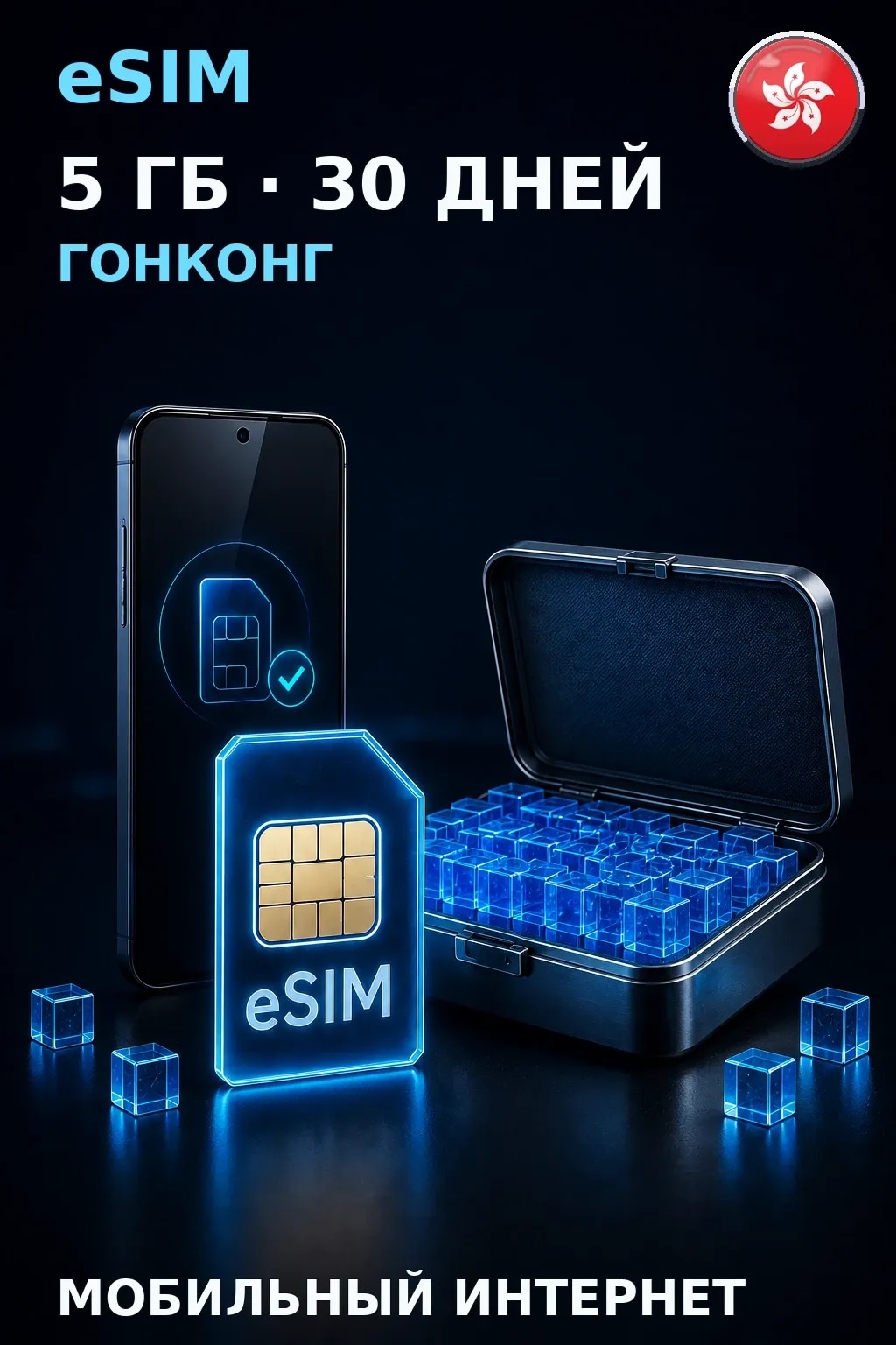 eSIM Гонконг — 5 ГБ, 30 дней — интернет