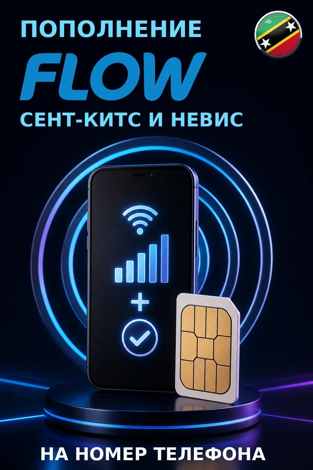Flow - St Kitts — пополнение телефона