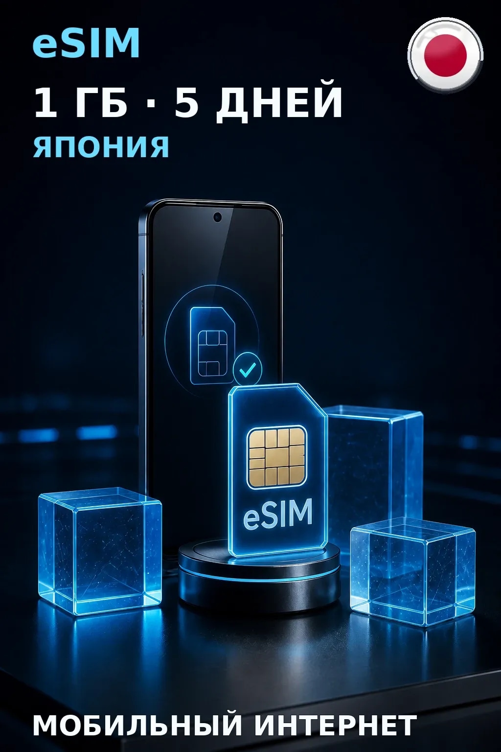 eSIM Япония — 1 ГБ, 5 дней — интернет